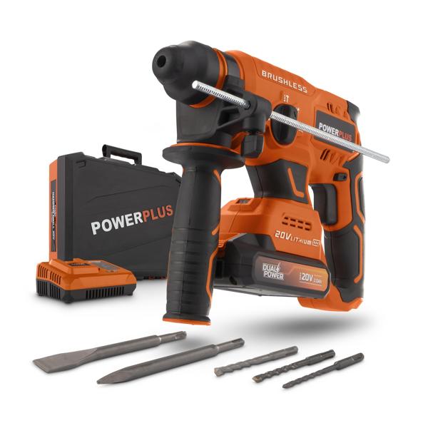 Powerplus Dual Power POWDP15640 Aku čekić-bušilica Brushless 20V – 3J + baterija i punjač