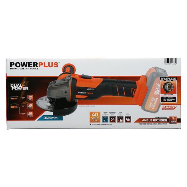 Powerplus Dual Power POWDP35170 Aku ugaona brusilica Brushless 40V – Ø125 mm