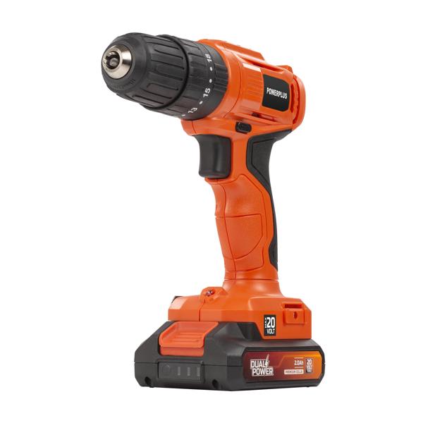 Powerplus Dual Power POWDPO1150 Aku udarna bušilica / odvijač 20V – 30 Nm + 2 baterije, punjač i 78 dodataka