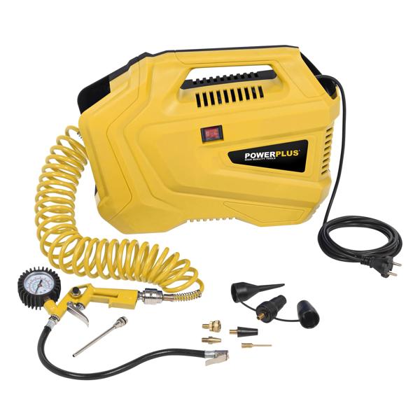Powerplus POWX1706 Kompresor bez ulja 1100W – 8 bar + 11 dodataka