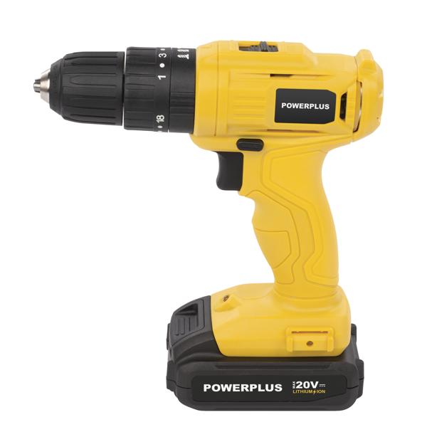 Akumulatorska udarna bušilica-odvijač Powerplus POWXBOX004 – 20 V | 30 Nm | Set od 158 delova