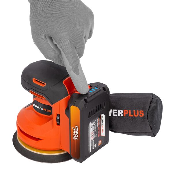Powerplus Dual Power POWDP50400 Aku ekscentrična brusilica 20V – Ø125 mm