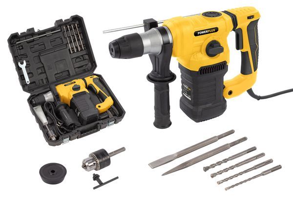 Powerplus POWX1197 Čekić bušilica 1500W – SDS Plus, 5J + 7 dodataka